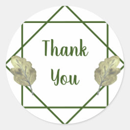 Vielen Dank für Ihre modernen geometrischen Aquare Runder Aufkleber