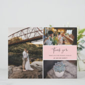 Vielen Dank für Ihre Multi Foto Collage Hochzeit (Stehend Vorderseite)