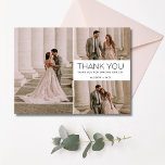 Vielen Dank für Ihre Multi Foto Collage Hochzeit<br><div class="desc">Zeigen Sie Ihre Liebe und Dankbarkeit mit dieser atemberaubenden Multi-Foto Collage Wedding Dankeschön Card. Diese Karte ist für Paare gedacht, die gewollt haben, ihre Lieblingsmomente vom Hochzeitstag an zu unterstreichen. Sie verfügt über eine Collage aus drei hochgeschätzten Fotos, gepaart mit einer herzlichen Botschaft und Ihren Namen. Die Rückseite der Karte...</div>