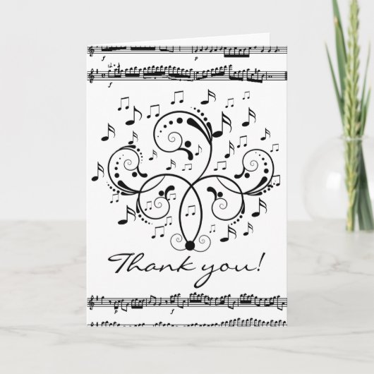 Vielen Dank für Ihre Musik Dankeskarte (Vorderseite)
