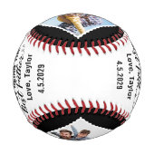 Vielen Dank für Ihre Nachricht für Papa mit 4 Foto Baseball (Vorderseite)