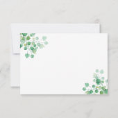 Vielen Dank für Ihre Nachricht mit Efeu-Blattwerk  Dankeskarte (Rückseite)