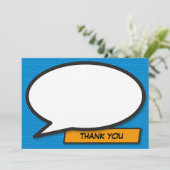 Vielen Dank für Ihre Nachricht Rede Blase Spaß Ret Einladung (Stehend Vorderseite)