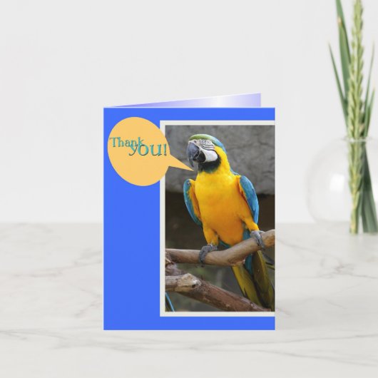 Vielen Dank für Ihre Nachricht von Parrot Dankeskarte (Vorderseite)