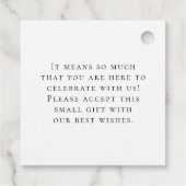 Vielen Dank für Ihre Namen und Ihre Nachricht Hoch Geschenkanhänger (Rückseite)