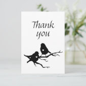 Vielen Dank für Ihre Niedliche Little Bird-Silhoue Dankeskarte (Stehend Vorderseite)