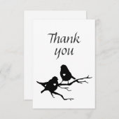 Vielen Dank für Ihre Niedliche Little Bird-Silhoue Dankeskarte (Vorne/Hinten)