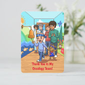 Vielen Dank für Ihre Onkologie Team Note Card Dankeskarte (Stehend Vorderseite)