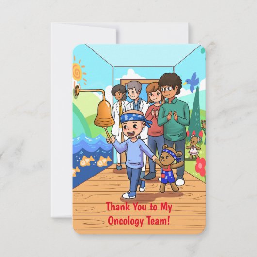 Vielen Dank für Ihre Onkologie Team Note Card Dankeskarte (Vorderseite)