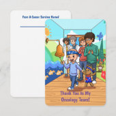 Vielen Dank für Ihre Onkologie Team Note Card Dankeskarte (Vorne/Hinten)