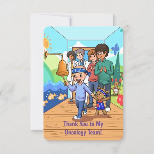 Vielen Dank für Ihre Onkologie Team Note Card Dankeskarte (Vorderseite)