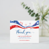 Vielen Dank für Ihre patriotischen Freunde Dankeskarte (Stehend Vorderseite)