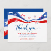 Vielen Dank für Ihre patriotischen Freunde Dankeskarte (Vorne/Hinten)