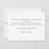 Vielen Dank für Ihre Personalisierte Geburtsankünd (Rückseite)