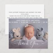 Vielen Dank für Ihre Personalisierte Geburtsankünd (Vorne/Hinten)