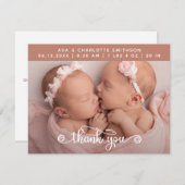 Vielen Dank für Ihre Personalisierte Geburtsankünd (Vorne/Hinten)