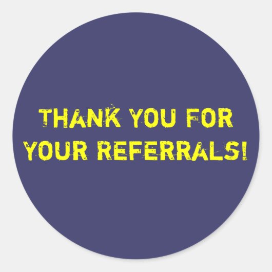 Vielen Dank für Ihre Referenzen! Runder Aufkleber (Vorderseite)