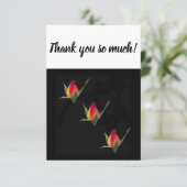 Vielen Dank für Ihre Rose Dankeskarte (Stehend Vorderseite)