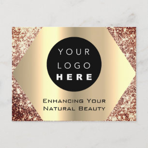 Vielen Dank für Ihre Rose Gold Postkarte