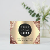 Vielen Dank für Ihre Rose Gold Postkarte (Stehend Vorderseite)