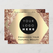 Vielen Dank für Ihre Rose Gold Postkarte (Vorne/Hinten)