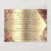 Vielen Dank für Ihre Rose Gold Postkarte (Rückseite)