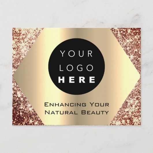 Vielen Dank für Ihre Rose Gold Postkarte (Vorderseite)