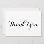 Vielen Dank für Ihre Schwarz-weiße Skriptstil-Chic (Vorderseite)