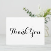 Vielen Dank für Ihre Schwarz-weiße Skriptstil-Chic (Stehend Vorderseite)