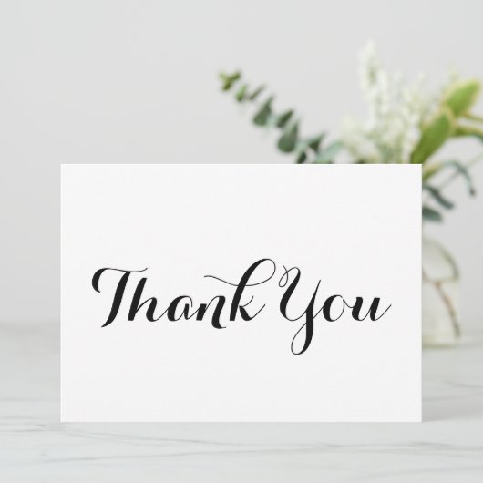 Vielen Dank für Ihre Schwarz-weiße Skriptstil-Chic (Stehend Vorderseite)