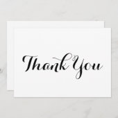 Vielen Dank für Ihre Schwarz-weiße Skriptstil-Chic (Vorne/Hinten)