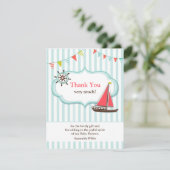 Vielen Dank für Ihre Segeltuchkarte Einladung (Stehend Vorderseite)