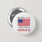 Vielen Dank für Ihre Service American Flag Button (Vorne & Hinten)