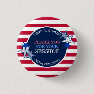 Vielen Dank für Ihre Service Essential Workers St Button