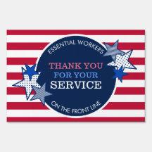 Vielen Dank für Ihre Service Essential Workers USA