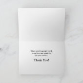 Vielen Dank für Ihre Service-Grußkarte Dankeskarte (Innenseite)