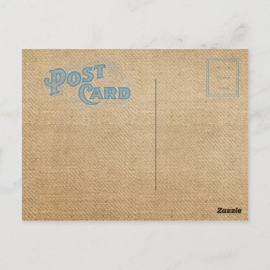 Vielen Dank für Ihre Service Military Burlap Flag Postkarte (Rückseite)