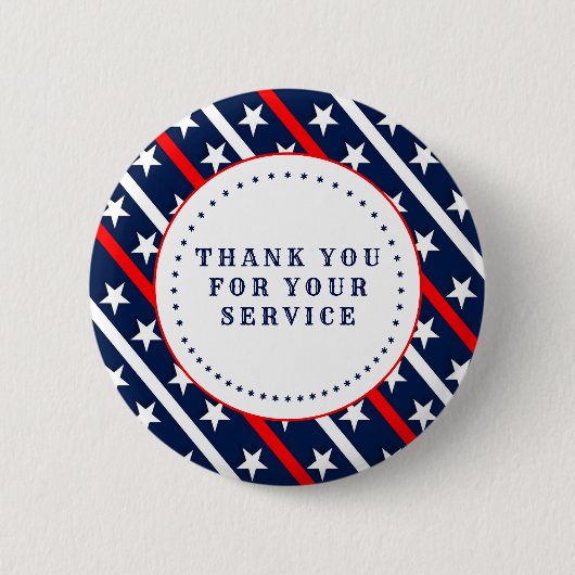 Vielen Dank für Ihre Service-US Flagge Button (Vorderseite)