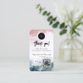 Vielen Dank für Ihre Social Media QR Code & Logo W Visitenkarte (Stehend Vorderseite)