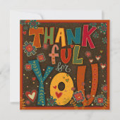 Vielen Dank für Ihre Spaß Folk farbenfrohe Inspiri (Vorderseite)