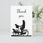 Vielen Dank für Ihre Spaß Person auf dem Fahrrad m Dankeskarte (Stehend Vorderseite)