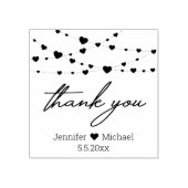 Vielen Dank für Ihre stilvolle Handschrift Herzen Gummistempel (Prägung)