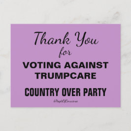 Vielen Dank für Ihre Stimme gegen TrumpCare Resist Postkarte