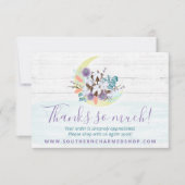 Vielen Dank für Ihre Südflorenkarte Cotton Moon Ru Einladung (Vorderseite)