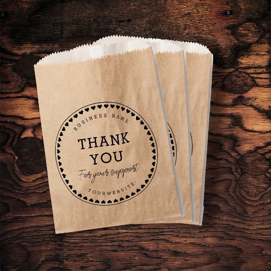 Vielen Dank für Ihre Support Paper Bag Geschenktütchen