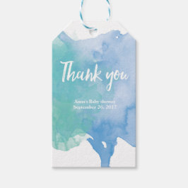 Vielen Dank für Ihre Tags | Anhänger | Aqua Waterc