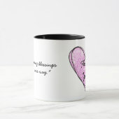 Vielen Dank für Ihre Tasse mit rosa Herz und Zitat (Zentrum)