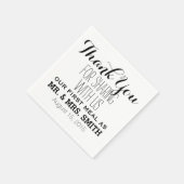 Vielen Dank für Ihre Teilnahme an unserer Hochzeit Serviette (Ecke)