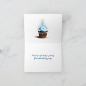 Vielen Dank für Ihre Teilnahme | Geburtstag Dankeskarte (Innenseite)