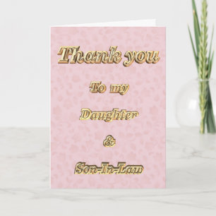 Vielen Dank für Ihre Tochter und Ihre Schwiegersoh Dankeskarte
